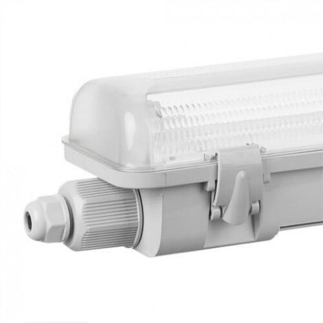 Vandtæt LED armatur til LED rør, IP65, 2xT8 0,60 m