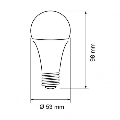 LED pære 8W, E27 SMD 2835, 2700K, varmt lys