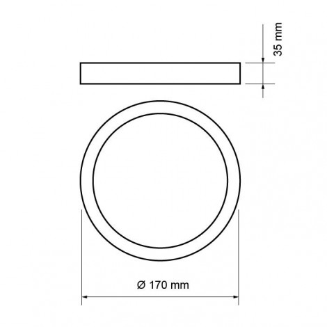 LED-panel (under loft), varmt lys, runde, 12W, SMD2835,