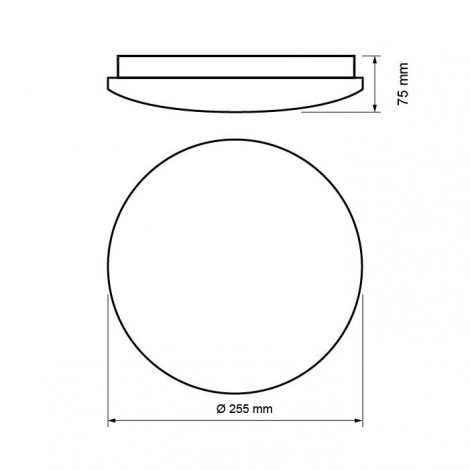 LED loftslampe m. sensor , 12W, 4000K