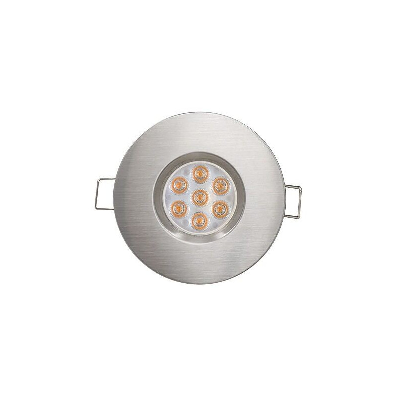LED Downlight, IP44 6.5W 2700K, 45°, stål spot