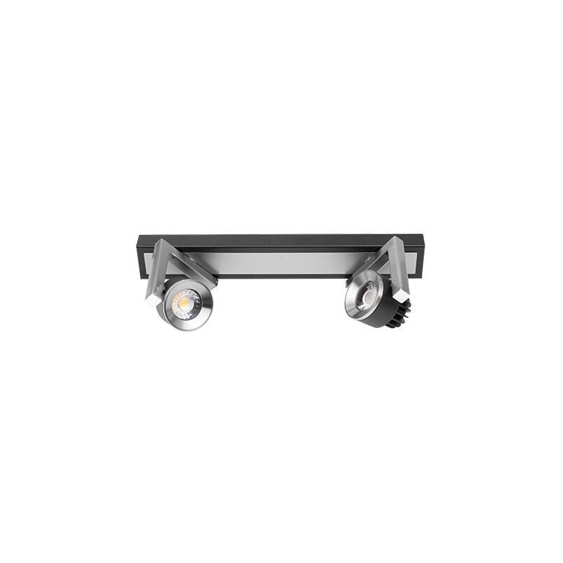 Led spot skinne, 2X5W, 2700K, 220V, Grafit