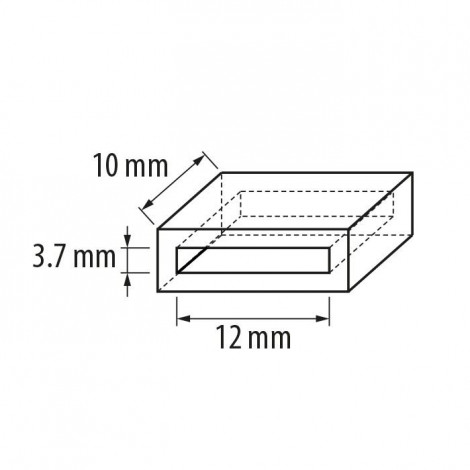 Silicone cap til Led strip/bånd, 12mm, IP67, 10 stk.