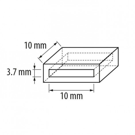 Silicone cap til Led strip/bånd, 10mm, IP67, 10 stk.