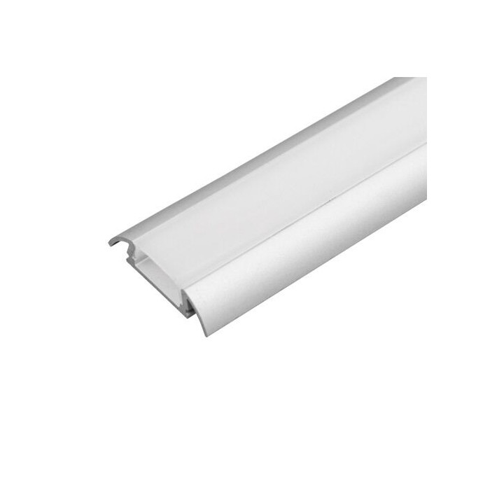 Aluminiumsprofil til LED bånd, til påbygning, 2m