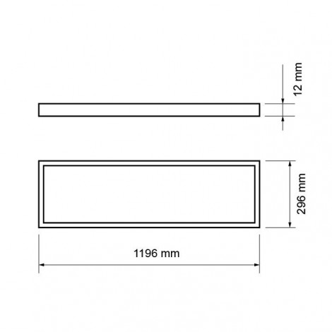 LED panel, indbygget,48W, køligt lys