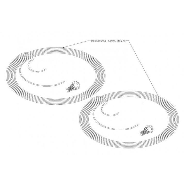 Wire ophæng sæt 2 meter