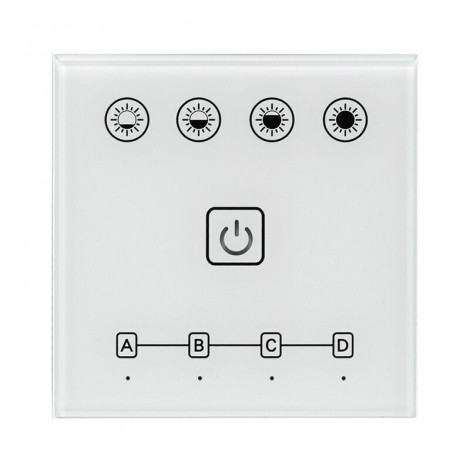 Smart 2,4G touch vægpanel til enkelte farve lysstyring, 1 zone