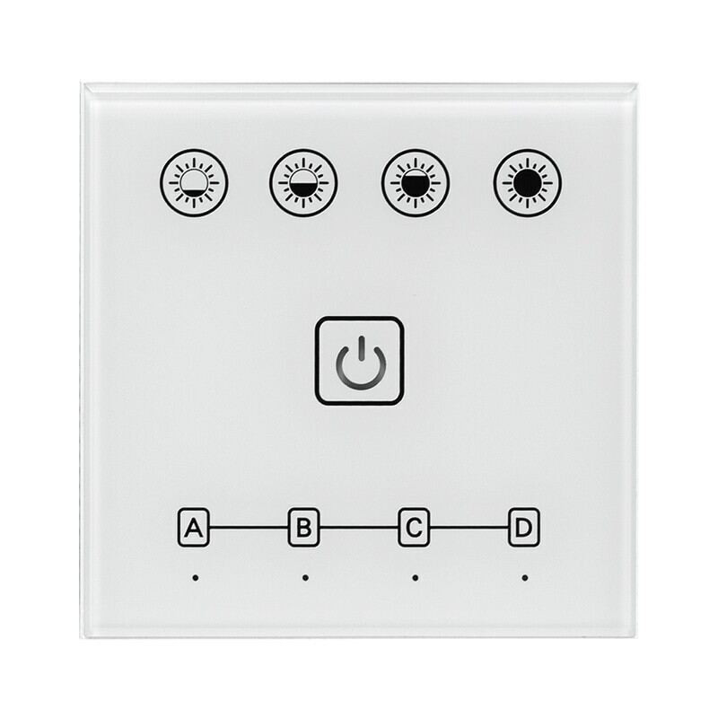 Smart 2,4G touch vægpanel til enkelte farve lysstyring, 1 zone