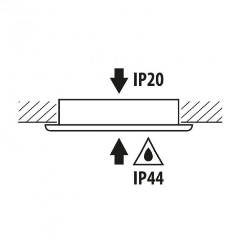 Led downlight til indbygning, 10W, 3000-4200-6000K, 220V, IP44