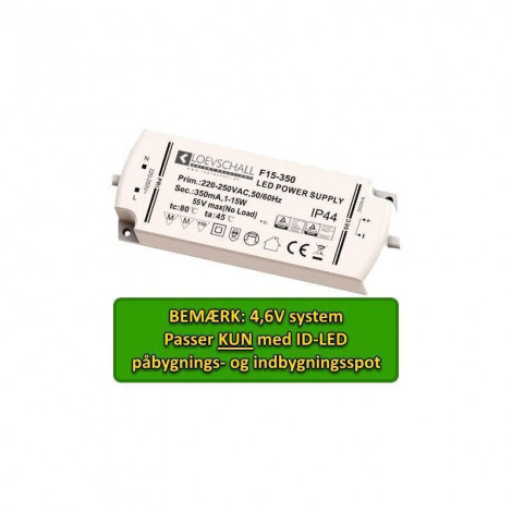 LED Driver 350mA For ID-LED Indb. Spot Med 6 Udgange