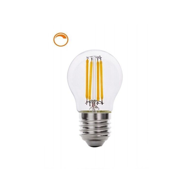 LED filament pære - krone, 4W, E27, 4200K, dim