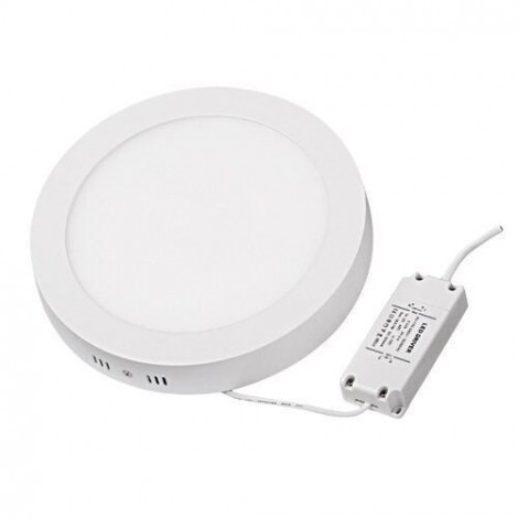 LED-panel, varmt lys, påbygning, rundt 12W