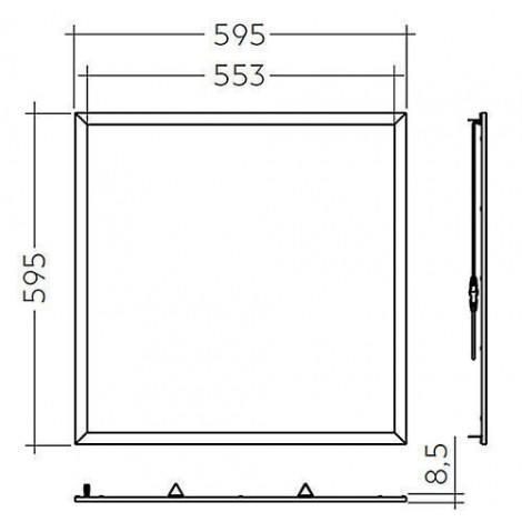 Firkantede LED panel med lave UGR,  40W, 4200K 