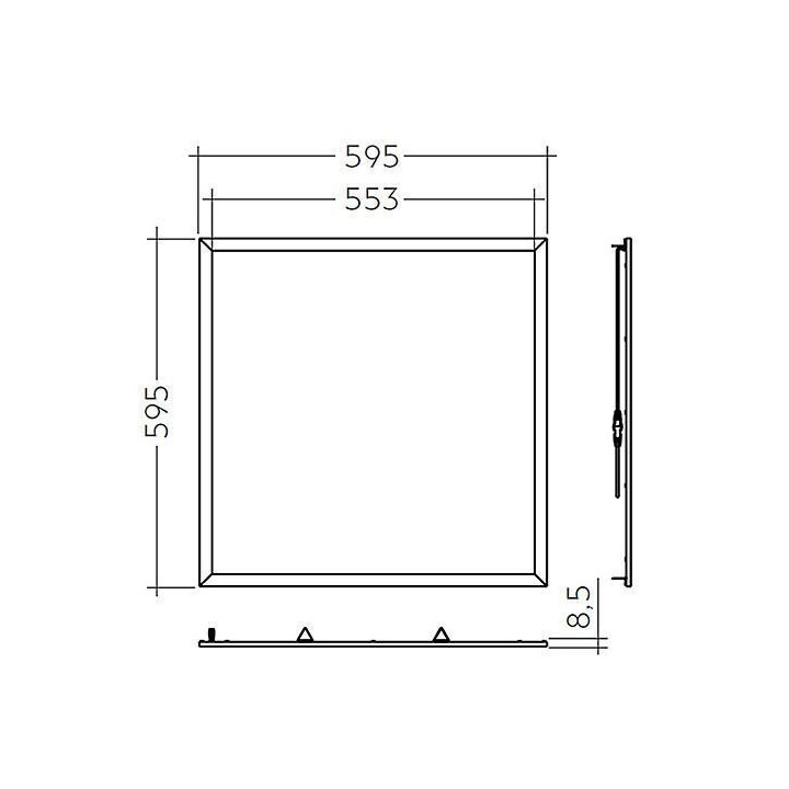 Tridonic LED panel 60x60 cm, 32W, 3000/4000K, UGR19