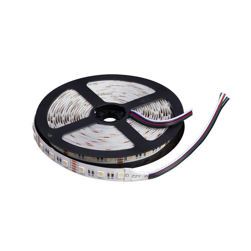 LED Bånd/Strips, RGB+6000K, 14,4 W/m, 12V DC, 60 Led/m, 5 m/rulle, IP20