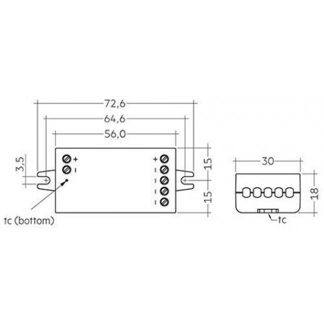 Casambi ready Wireless PWM CV 4ch dimensioner