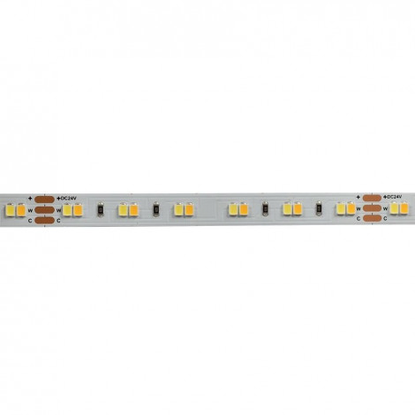 Proff. LED Bånd/Strips, CCT, 18 W/m,  2700 til 6500K, 24V DC, 120 Led/m, IP20, SMD2835