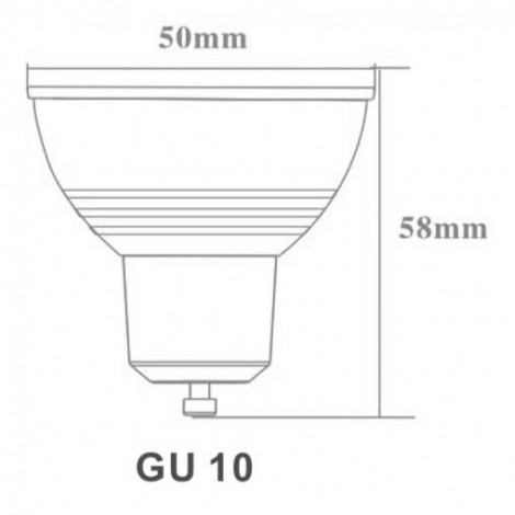 GU10 lyskilder i LED, spreder  60°, Ra95, 230V ideel til badeværelse