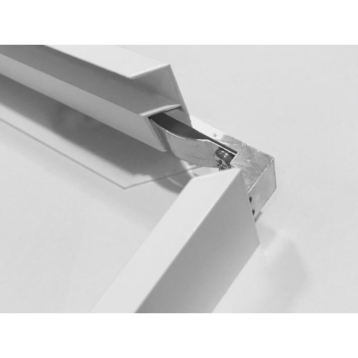 Click påbygningsramme til LED panel 120x30 cm, 50 mm, skrueløs