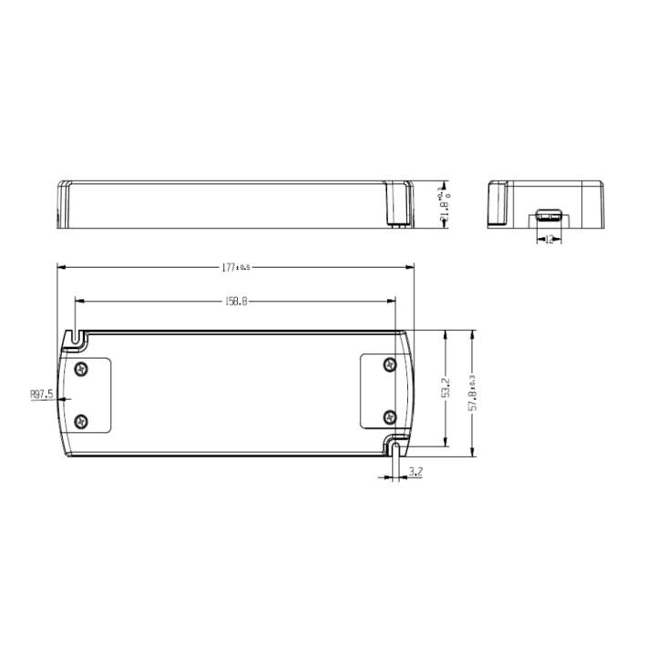 Dæmpbar 12 V LED-driver 50 W – TRIAC og IP20