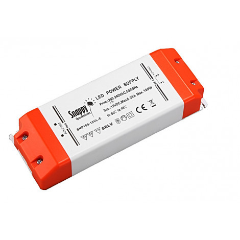 Dæmpbar led driver 100W, TRIAC, Snappy 12 volt 100 watt og dæmpbar,