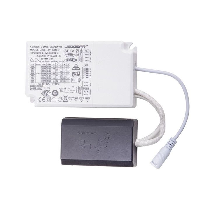 LEDGEAR dæmpbar LED-driver 25/50W, 250–1100mA