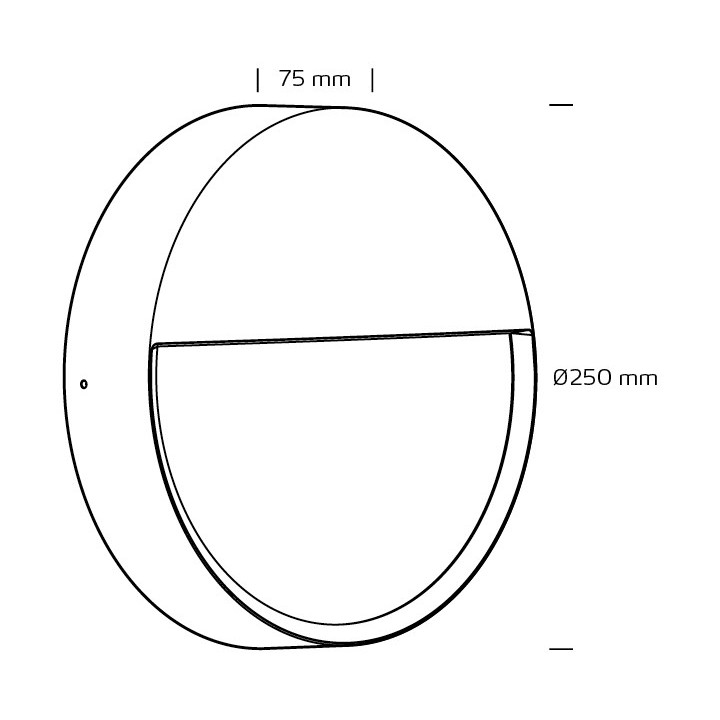 Udendørslampe Halvmåne, 12W, 3000K/4000K CCT switch, IP65