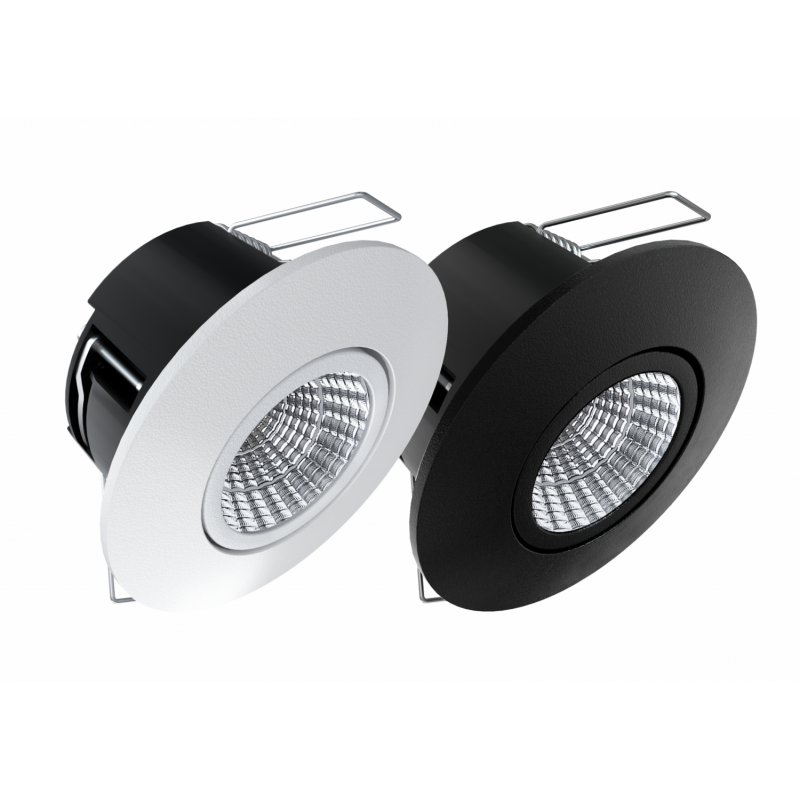 LED downlight spectrum, 6W, 3000K, Hvid/Sort, udendørs