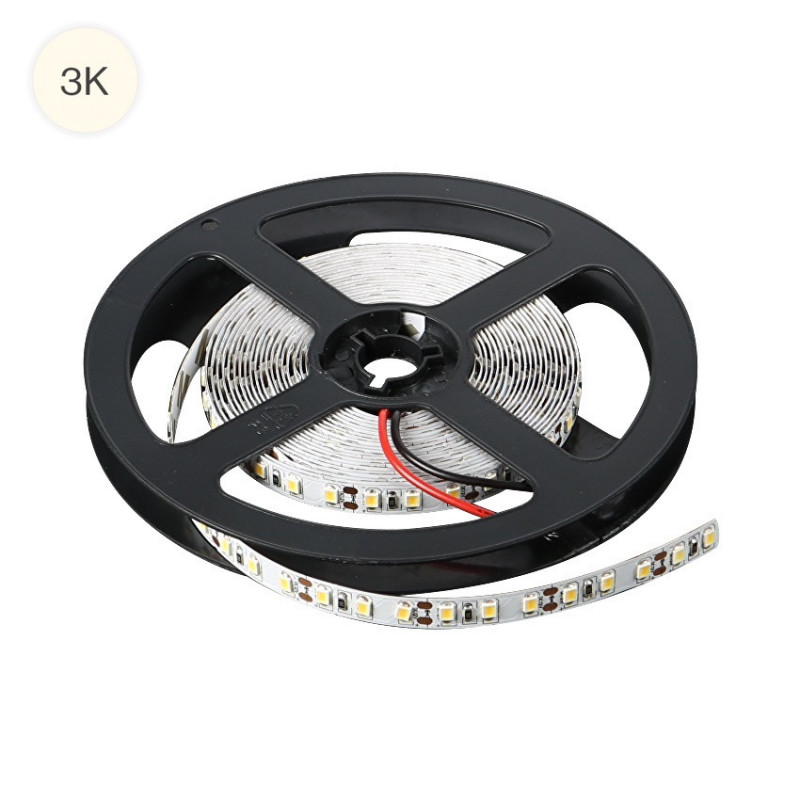 LED bånd, 9,6 W/m, ikke vandtæt, 120LEDs/m, 3000K