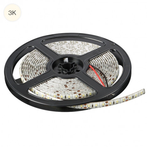 LED bånd, 9,6 W/m, 3000K, vandtæt IP65, 120LEDs/m