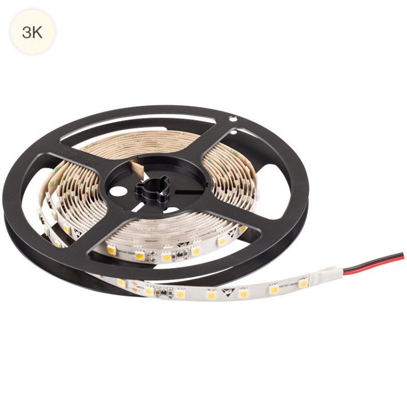 HQ LED bånd, Varmt hvid, 4 W/m, ikke vandtæt, 60LEDs/m, Ra: 93