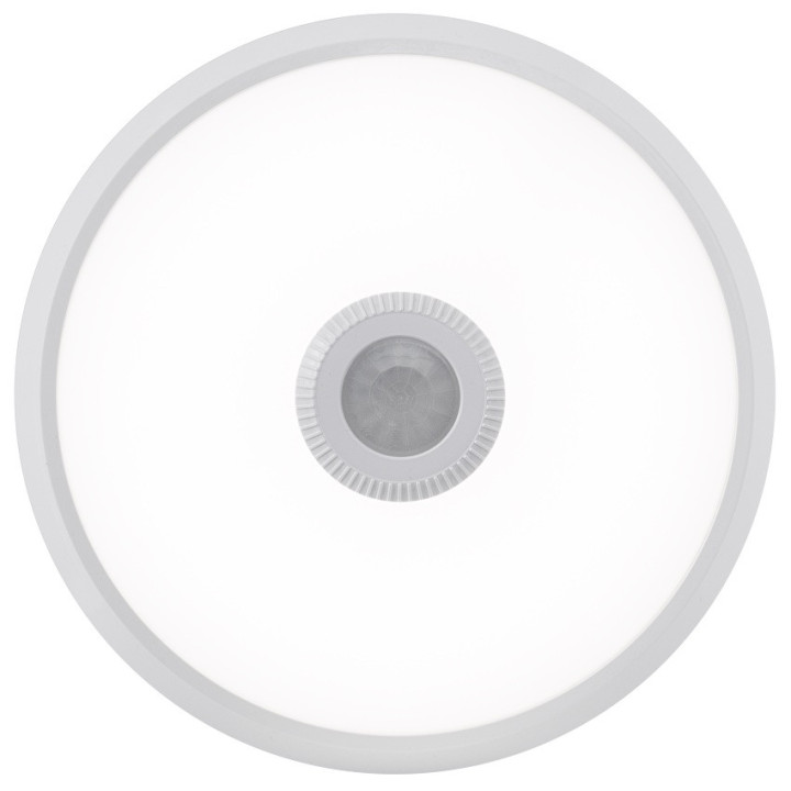 LED loftslampe med PIR sensor, rund, 12W, 3-4000K, IP20