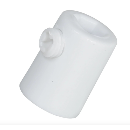 Pinolaflastning med 10mm indvendig gevind, hvid