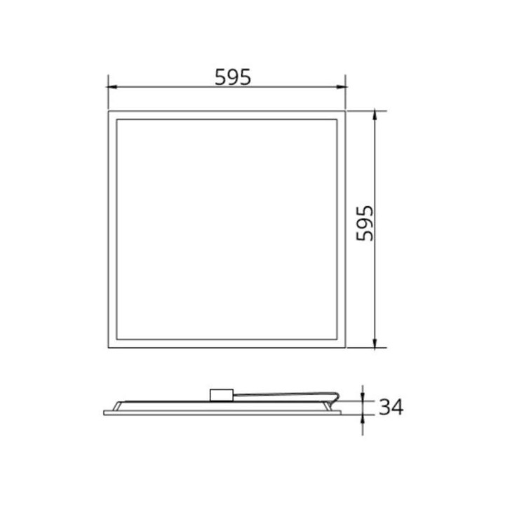 LED panel 60x60 cm, 38W, 4100 lm, 4000K, UGR22