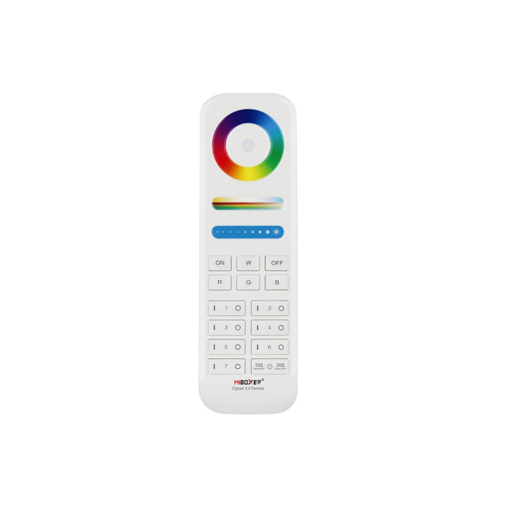 ZIGBEE RGB+CCT touch fjernbetjening med 7 zoner - 2,4GHZ