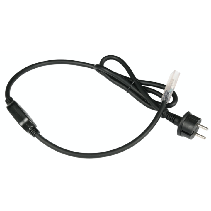 Vandtæt stik til 230V ECO LED-bånd | 1,8 m, IP67