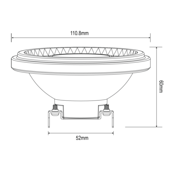 LED spotlys AR111, G53, 12V DC, 12W, SHARP