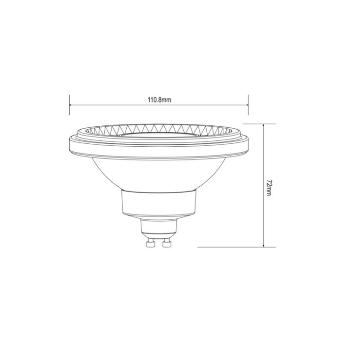LED spotlys AR111, GU10, 12V DC, 12W, SHARP