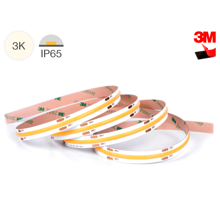 LED bånd-COB, 24V, 480Led/m, 3000K,16W/m, Ra90 | Ultraline
