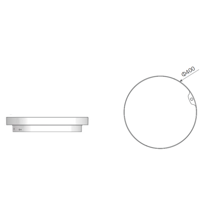 LED plafond m.sensor, 22W, 3000K, IP54