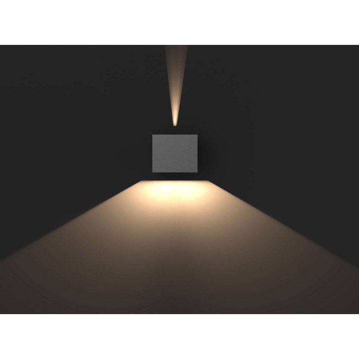 LED Cube facadelampe 10W, sort, 3000K