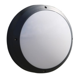 Led væglampe m/u.sensor, 13W, 3000K, IP65, fuldmåne