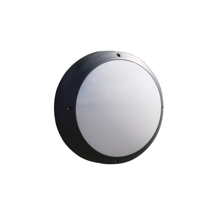 Led væglampe m/u.sensor, 13W, 3000K, IP65, fuldmåne