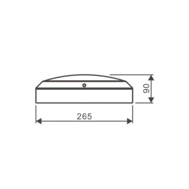 Led væglampe, halvcirkel, 13W, 3000K, IP65, halvmåne