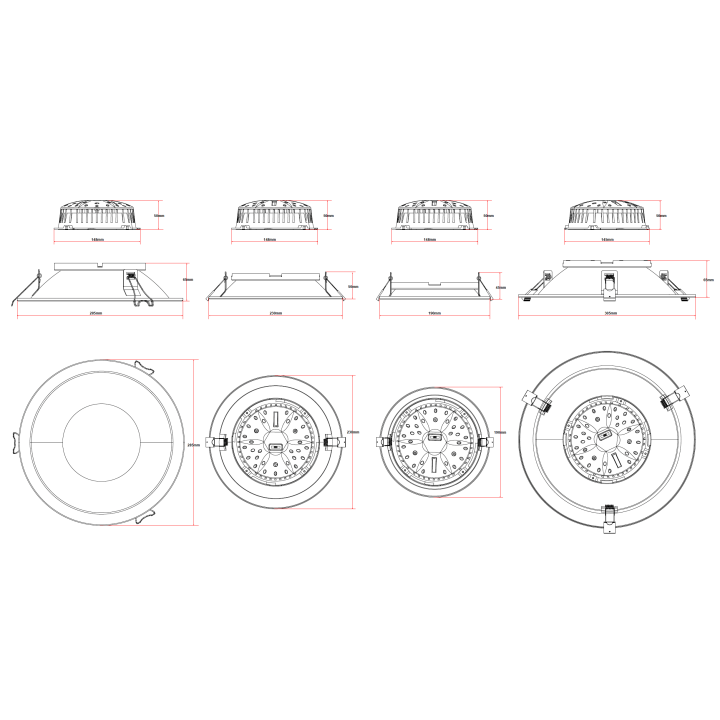 Kameleon LED downlight, 3000/4000K, 15-30W, 230V, IP20