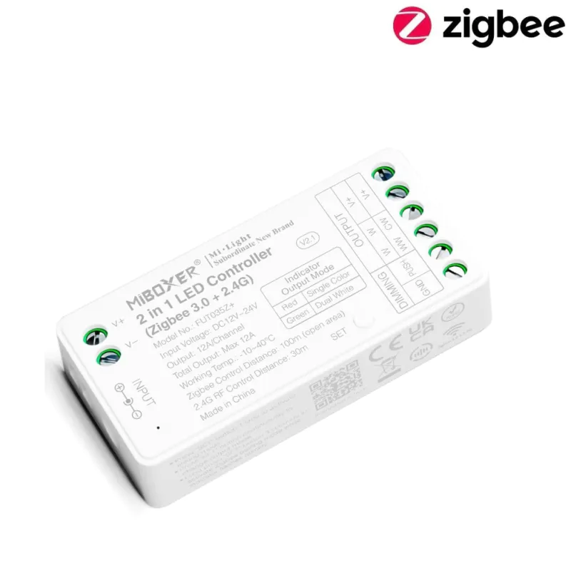 ZIGBEE controller 12V-24V til enkeltfarve og CCT LED bånd
