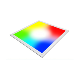 Wi-Fi RGB+CCT LED-panel 60x60 cm, 36W, hvid kant – farvet lys
