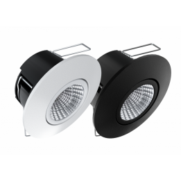 LED downlight spectrum, 6W, 3000K, IP54, 230V, Hvid/Sort