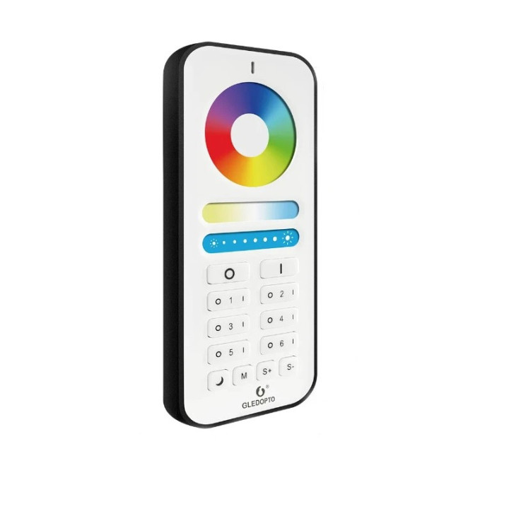 RGB+CCT touch fjernbetjening - 6 zoner, batteri
